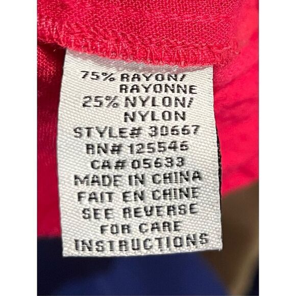 Habitat Cropped Wide Leg Pants Capri Rayon Blend Stretch Pink Sz Lg. - Picture 7 of 7